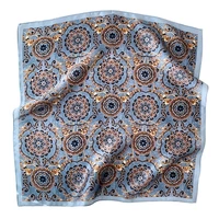 New 2024 Pashmina 100% Mulberry Silk Scarf Fashion Women Summer Beach Small Scarves Shawl Poncho 53*53cm Hijab Bandana Kerchief 1