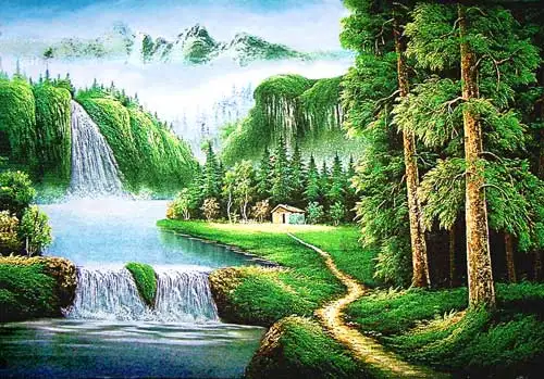 Free shipping Middle size Countryside Scenery Gobelin Tapestry classical design Wall hanging art pictures Wild gooses |
