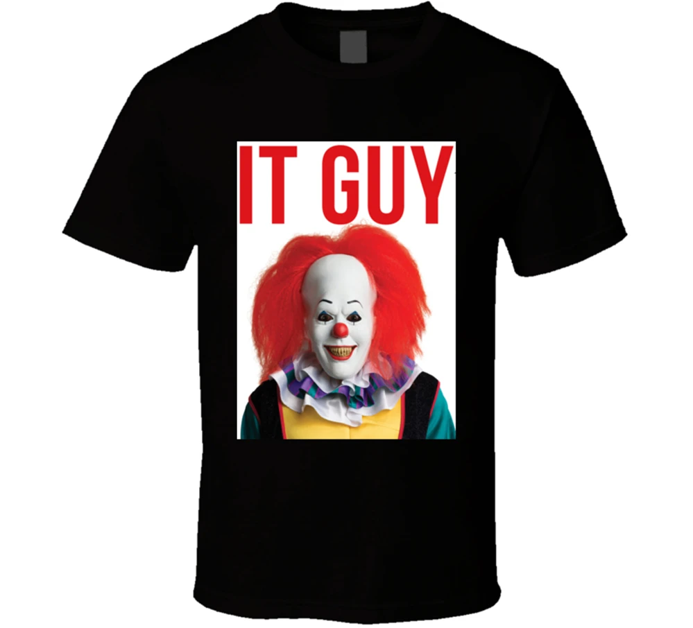 Это Клоун Футболка ‎Pennywise фильм постер Стиль Забавный Джокер черная простая