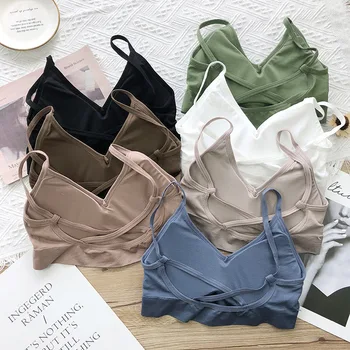 

Large U-Shaped Beauty Back Suspender Underwear Female Summer Thin Vest Style Bra-Free Steel Ring Wrap-around Hidden Backless Put