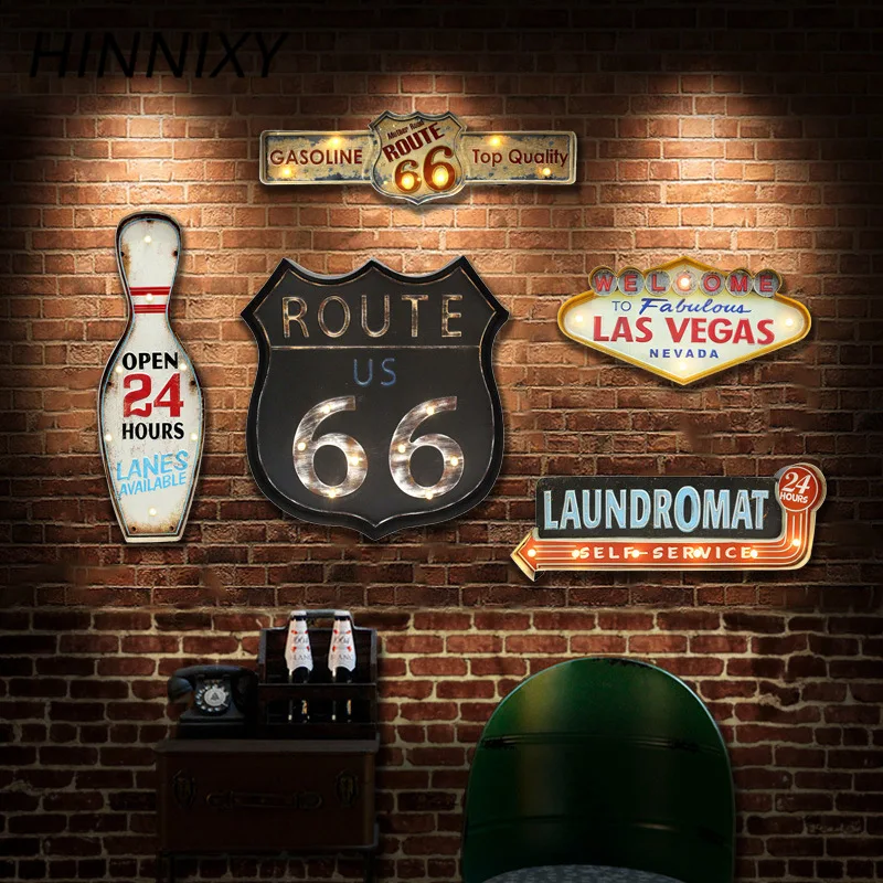 Винтажный ночной Светильник Hinnixy в американском стиле, настенный подвесной светильник для бара, ресторана, кафе, диско, домашний декор, железный художественный светильник, светильники
