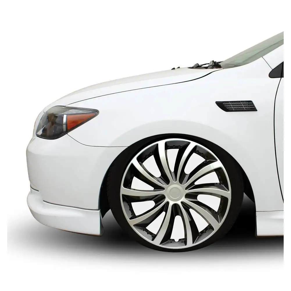 1" 14" 1" Автомобильные колпачки на колеса, пластиковые чехлы и стальная проволока, универсальный черный автомобиль-Стайлинг для Toyota Kia Subaru Nissan