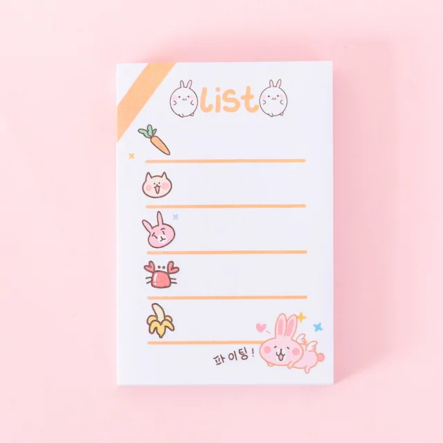 80sheets Student Girl Memo Pad Can Tear Up N Times To Paste The Message Sticky Note Sticky Tabs Cute Note Pad Memo Notes R