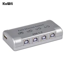 KuWFi USB сервер печати 4-портовый принтер устройство обмена 4 компьютер обмена принтер автоматическая печать коммутатор