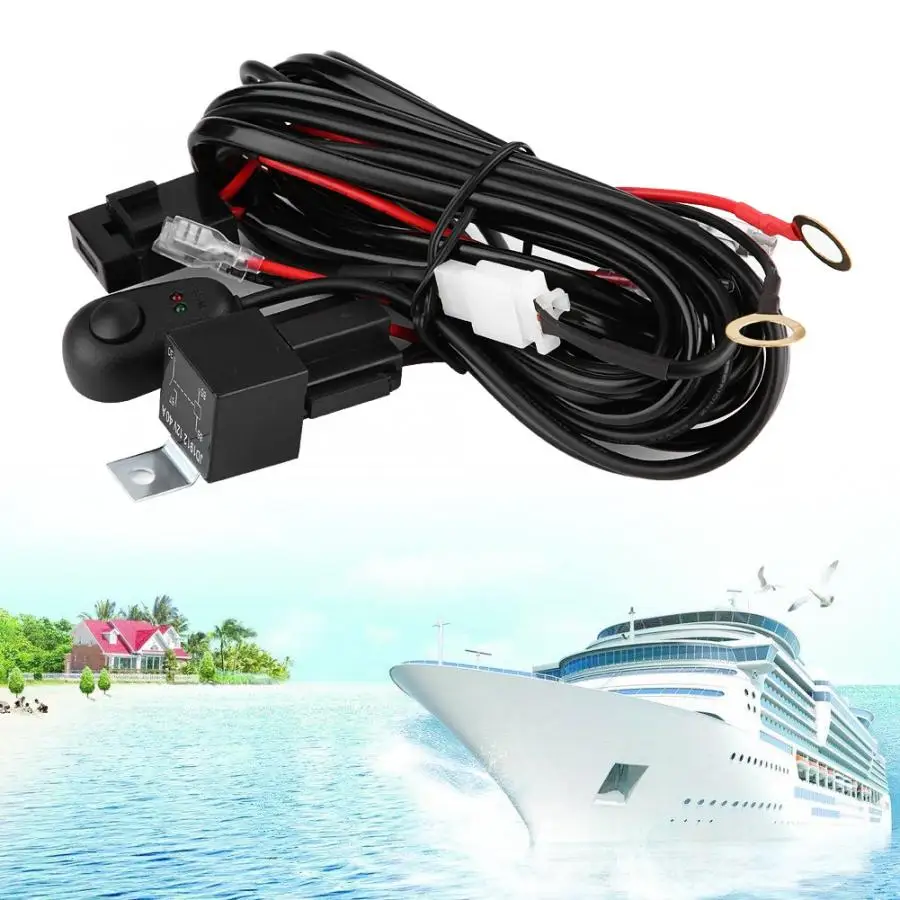 12/24V 250W 40A Светодиодная лампа для автомобиля свет проводки выключатель проводки реле 16AWG кабельный жгут для Светодиодный свет лампы