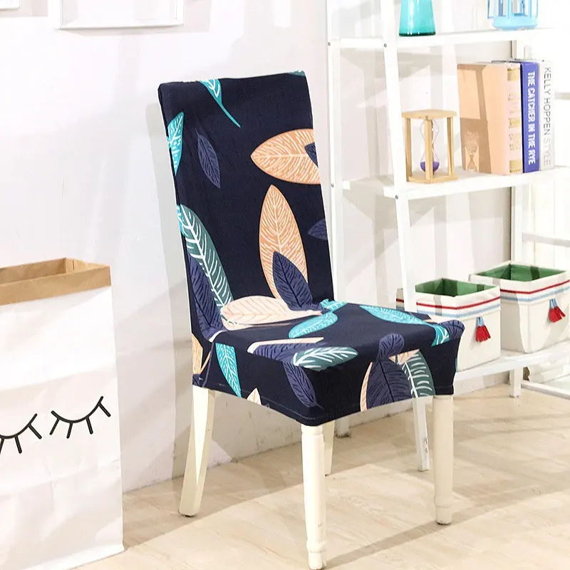 

Flower Printing Elastic Decorative Dining Chair Protective Case Slipcover Spandex Stretch Removable Chair Seat Cover Wholesales