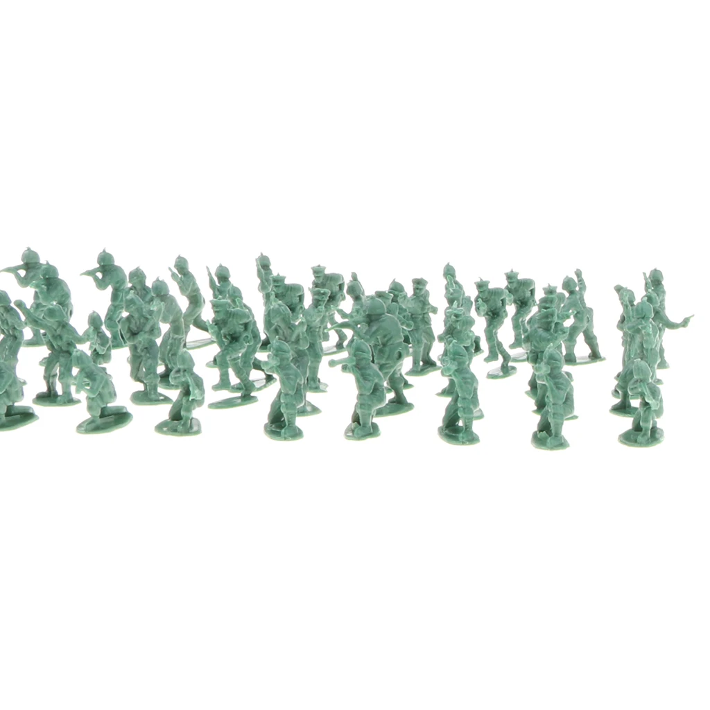 200pcs/set Military Figurines Toy, Army Soldiers Action Figures, Sand Scene Model Building Kit, Party Favors- Army Green