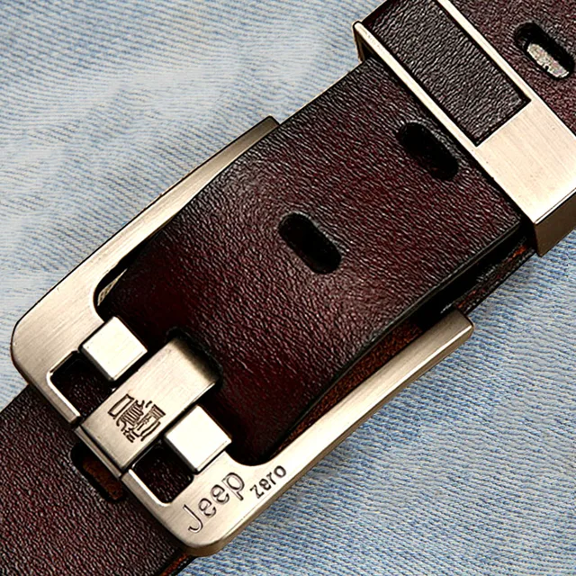 High Quality Men Belt Leather for Jeans Luxury Brand Design with Pin Buckle 1