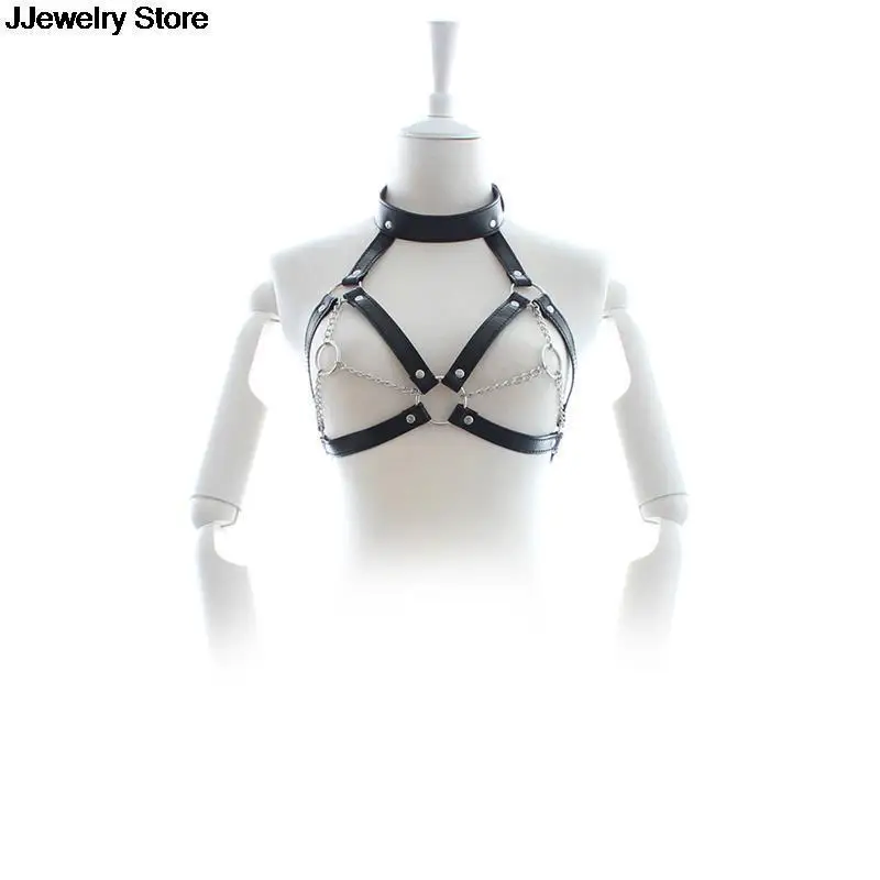 Woman Bondage Collar Body Harness Sex Toys Adult Products For Couples Sex Bondage Belt Chain Slave Breasts Woman
