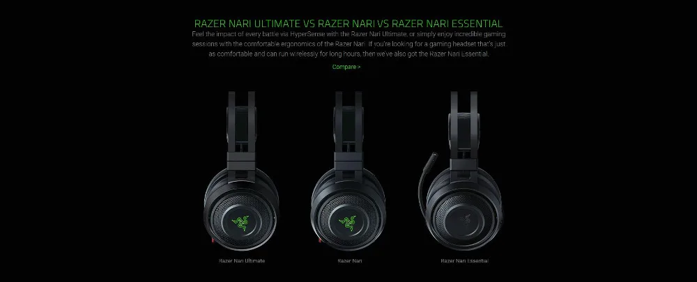 HEADSET GAMING Nirkabel Razer Nari 