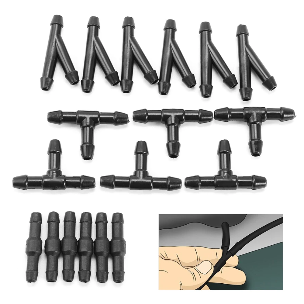 18Pcs Car Wiper Washer Nozzle Hose Tubing for Jeep Ranegade Patriot
