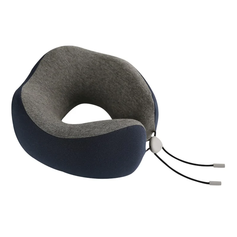 Hnos пена с эффектом памяти медленное восстановление u-образная подушка для путешествий хлопковый подголовник подушка бамбуковый уголь влагопоглощающая подушка для шеи - Цвет: navy blue