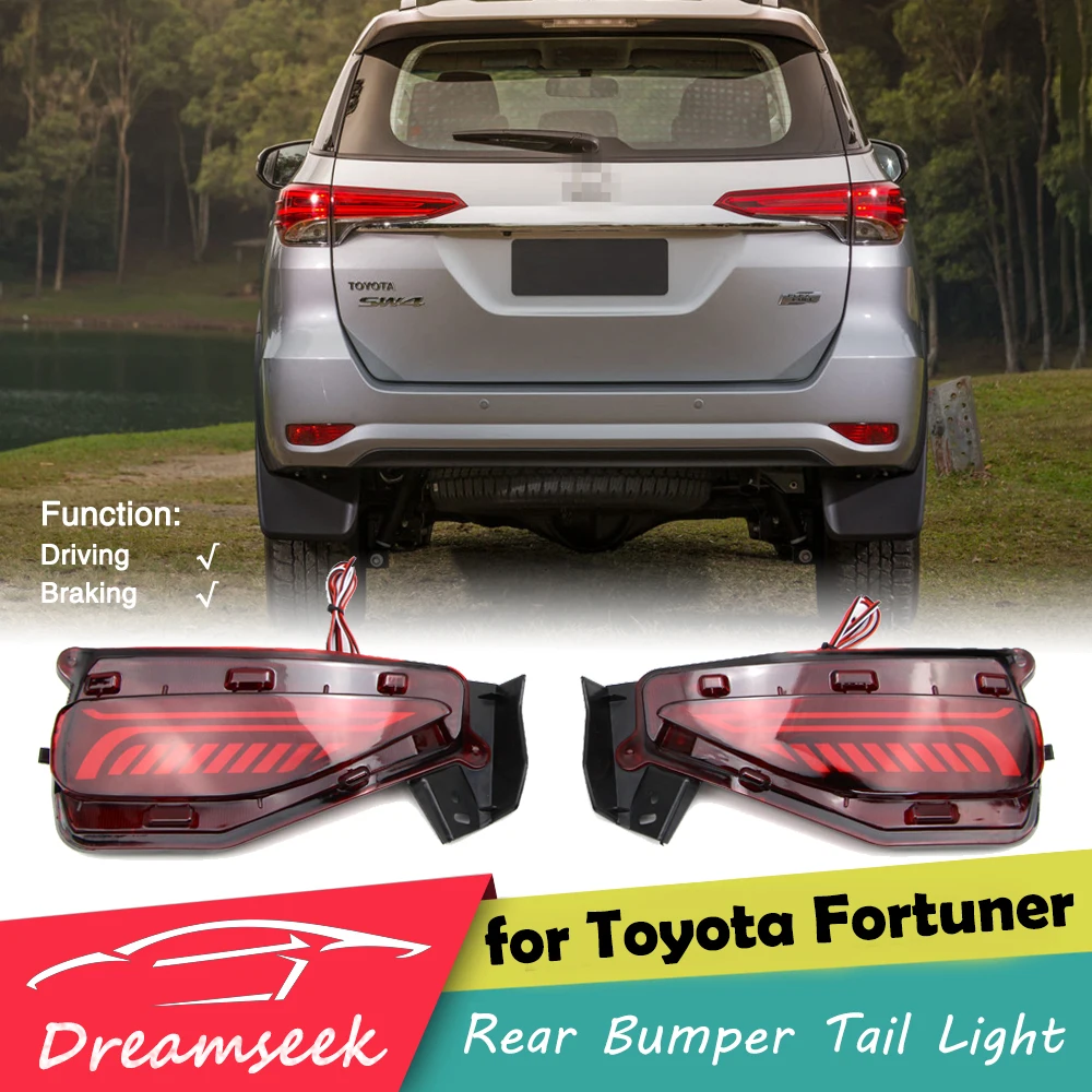 Светодиодный отражатель заднего бампера светильник для Toyota Fortuner SW4 2015 2016 2017 2018 2019