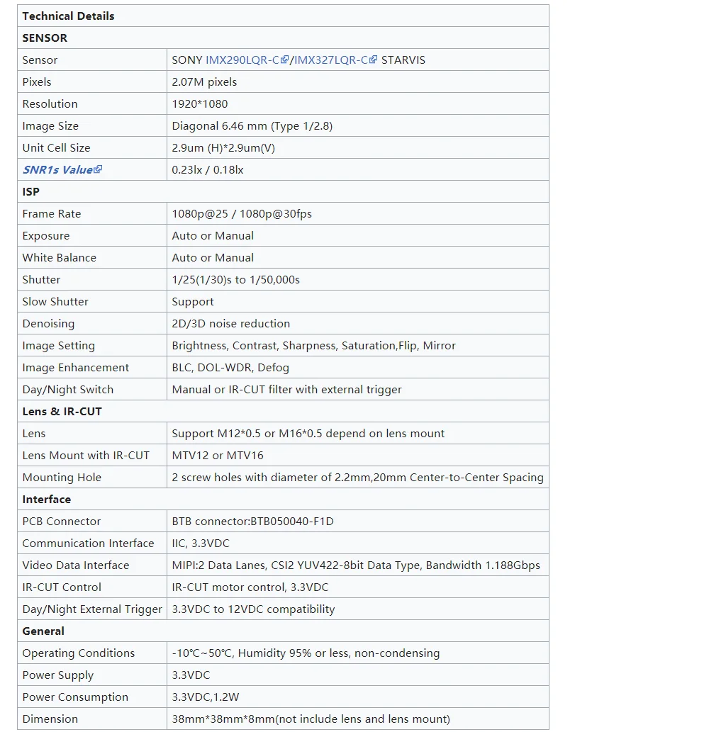 VEYE-MIPI-327E ISP Camera Module for Raspberry Pi, Jetson Nano, Xavier NX – IMX327 MIPI CSI-2, 2MP Star Light Description Image.This Product Can Be Found With The Tag Names Computer Components, Demo Board, Demo board Accessories, Jetson nano xaviernx