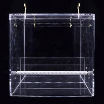 

Acrylic Automatic Bird Feeder Pet Feeding Device Seed Food Container Bird Cage Accessories for Parrot Bird Seed Feeder F26
