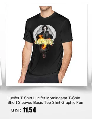 Футболка Lucifer, Lucifer Morningstar, футболка с коротким рукавом, базовая футболка, графическая забавная Мужская футболка 4xl, 100 хлопок