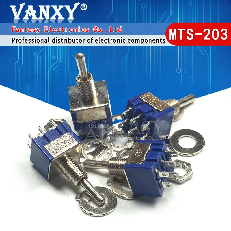 5 шт. Φ 6A 125V Mini 3/6PIN ON OFF/ON OFF Рычажные переключатели для включения освещения