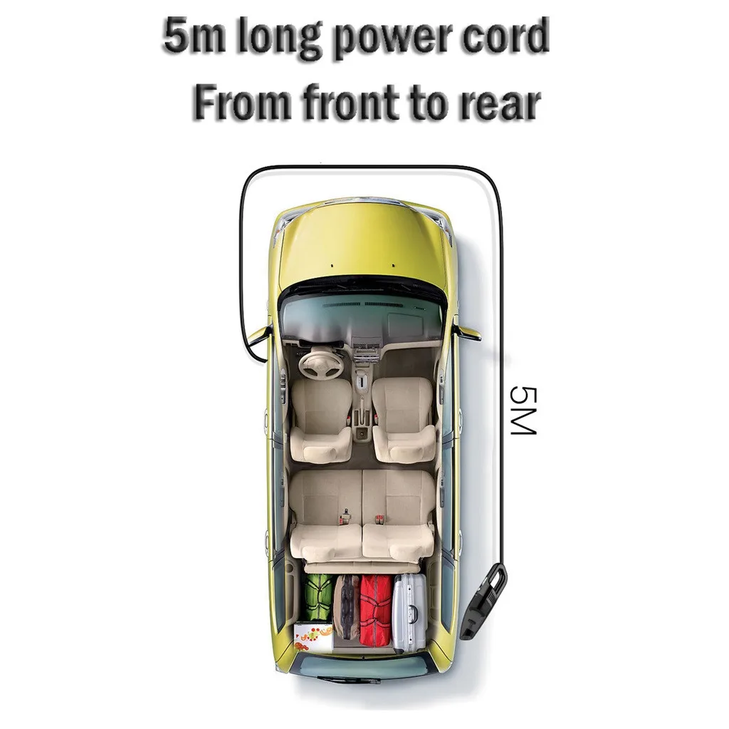Автомобильный пылесос 12 В с 120 Вт для авто, портативный мини-пылесос для сухой и влажной уборки, 100 В-240 В переменного тока, алюминиевое зарядное устройство# BA