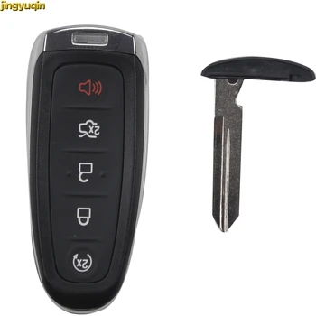 

jingyuqin 5 Buttons Remote Car Key Shell Fob for Ford Explorer Edge Escape Flex Taurus 2011 2012 2013 2014 2015 Smart Styling
