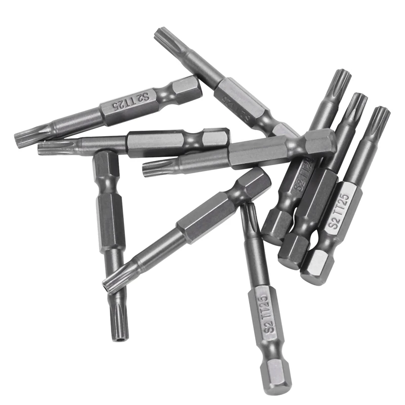 

10pcs 1/4inch Hex Shank T25 Magnetic Torx Screwdriver Bits