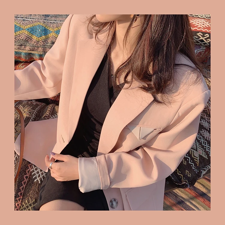 MISHOW осень OL Стиль однотонный пиджак с лацканами женское однобортное повседневное пальто с длинным рукавом Топы MX19C6171