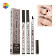 

Women Makeup Sketch Liquid Eyebrow Pencil Waterproof Brown Eye Brow Tattoo Dye Tint Pen Liner Long Lasting Eyebrow