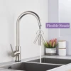 Brushed Smart Touch On Kitchen Faucet Sensor 360 Rotation Pull Out Single Handle Mixer Tap Two Water Modes Sink Crane Hot Cold ► Photo 3/6