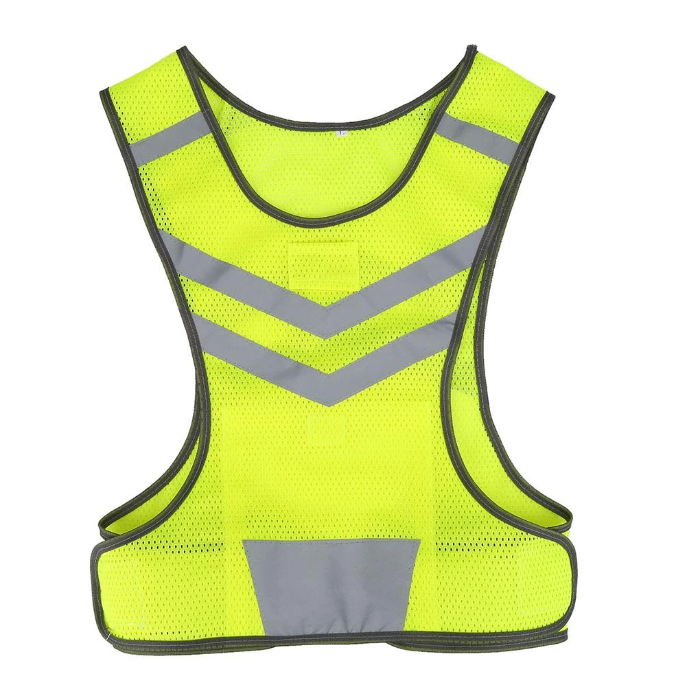Fluorescent Reflective Safety Vest Adjustable Vest for Outdoor Sports Night Run