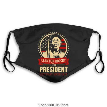 

DAVE CHAPPELLE CLAYTON BIGSBY FOR PRESIDENmask RARE ART *FULL FRONT OF mask* Washable Windproof Anti-Dust Masks Dust Proof pm2.5