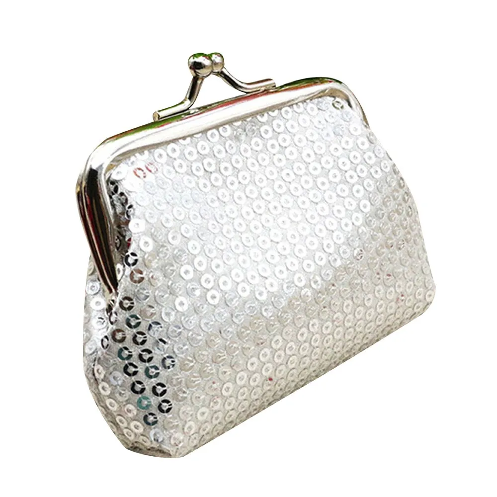 

2019 Small Women'S Wallet Fashion Hasp Sequin Small Coin Purse Women Cute Card Key Mini Children Bag Unisex Card Holder Wallet