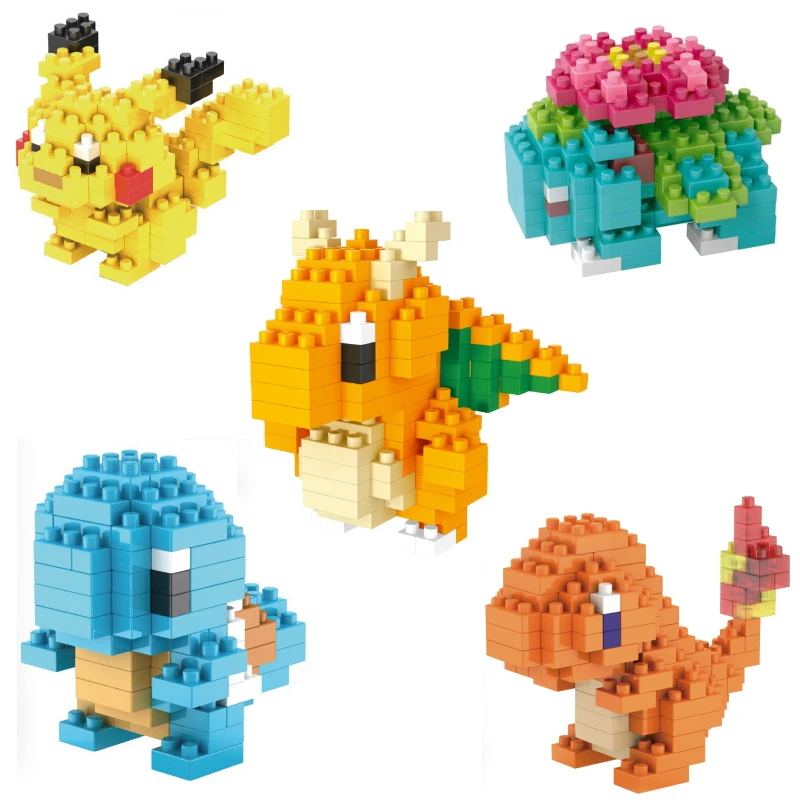 16Pcs Pokemon Go Set pokemon mini figures Pikachu Building Blocks Toys Kids Gift