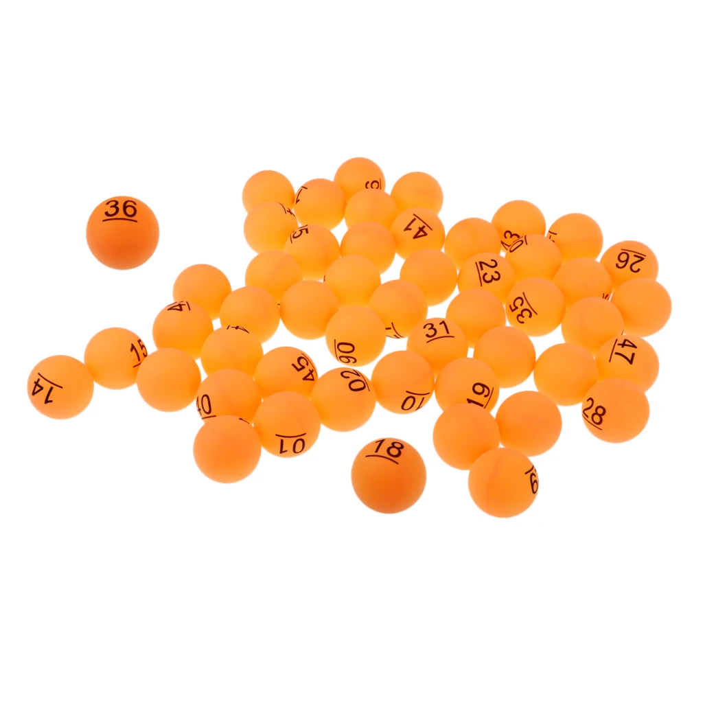 Numbered Table Tennis Balls Lottery Balls Ping Pong Balls 40mm with Number 1-50 for Game Party DecorationPack of 50)