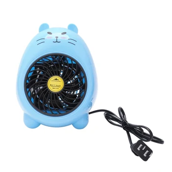 

220V 400W Mini Small Electric Heaters Fan Home Office Heater Warmer Electric Warming Treasure Blue,US Plug