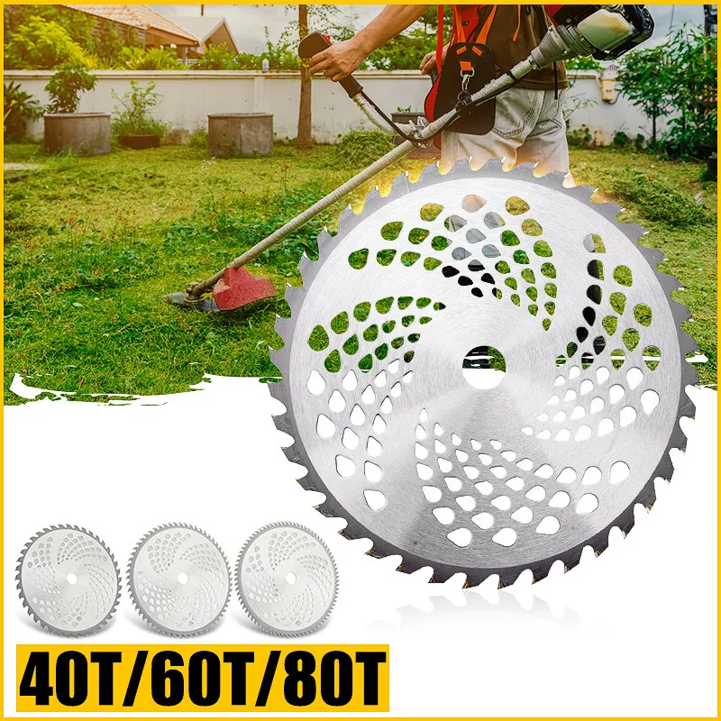 1pc 255mm 40T/60T/80T Brush Cutter Blade Lawn Mower Cutter Replacement Circular Saw Blade For Cutting Grass Tree Trimmer Blade