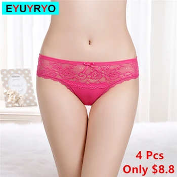 

Hot Sale Lace Underwear Women Panties Sexy Lingerie Girls Transparent Panties Low Waist Ladies Cotton Briefs Lot Free Shipping