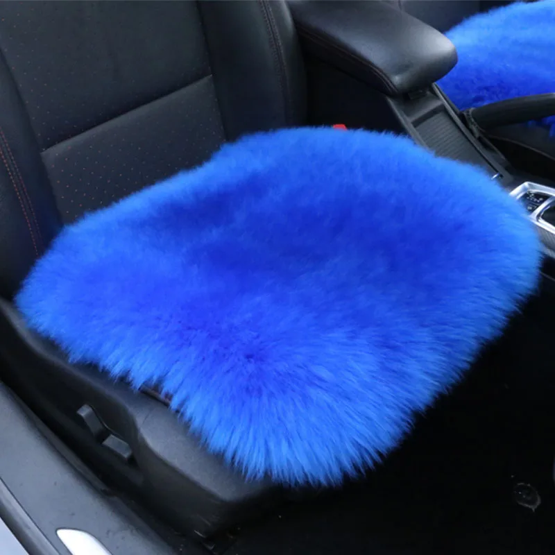 Цена 100% натуральная меховая Австралийская овчина автомобильные чехлы на сиденья, универсальная шерстяная подушка для сиденья автомобиля, зимня...