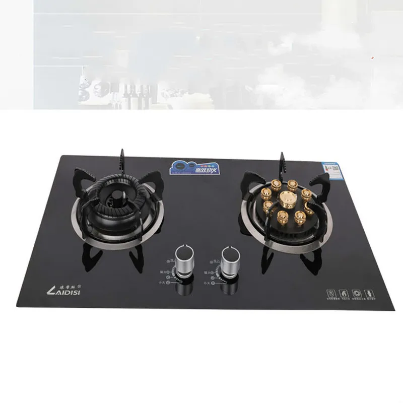 Household Built In Gas Stoves for Home Dual-purpose Cooktop Gas Burner  Stove Natural Gas Liquefied Gas Tempered Glass Double Hob - AliExpress