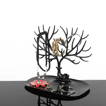 

2019 Mordoa Little Deer Earrings Necklace Ring Pendant Bracelet Jewelry Display Stand Tray Tree Storage Racks Organizer Holder