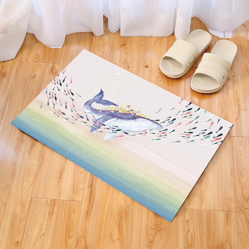 40*60 Family Living Room Renovation Floor Stickers Ocean Wonders Decorative Painting Anti-skid and Waterproof | Дом и сад