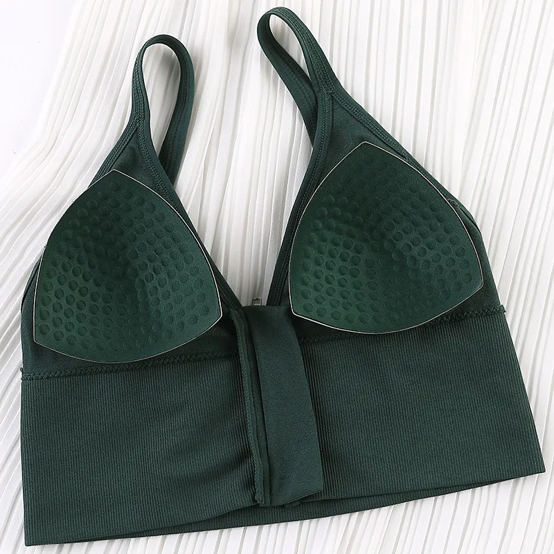 Women Lingerie Bra Women Tank Tops Women Tube Tops Women's Cotton Underwear Tube Top Bra Sexy Solid Color Top Women's Sports Bra Fashion Push Up Lingerie Female V-Neck Tank Up