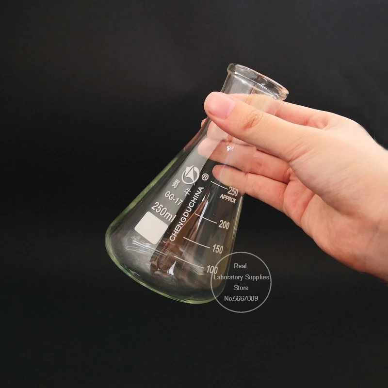 50ml to 1000ml Borosilicate Glass Straight Wide Neck Conical Triangular Flask for Lab Chemical Equipment lab glass supplies