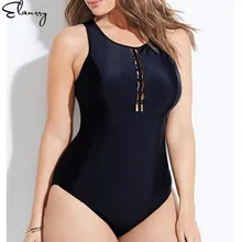 Женский черный Монокини большого размера с открытой спиной сексуальный купальник Винтаж купальный костюм Maillot De Bain Buiquini