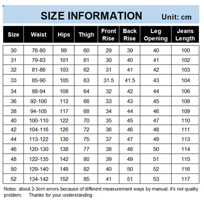 Stretch Jeans Men Elastic Denim Male Trousers  46 48 52 Plus Size Extra Large Loose Pants Blue Roupas Calca Masculina Modis Ropa 6