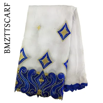 

New African Women Scarfs muslim embroidery soft cotton big scarf for shawls wraps BM922