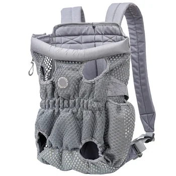 

Pet Carrier Backpack Pet Frontpack Cat Dog Carrier Backpack Travel Bag for Traveling (Grey, Size M)