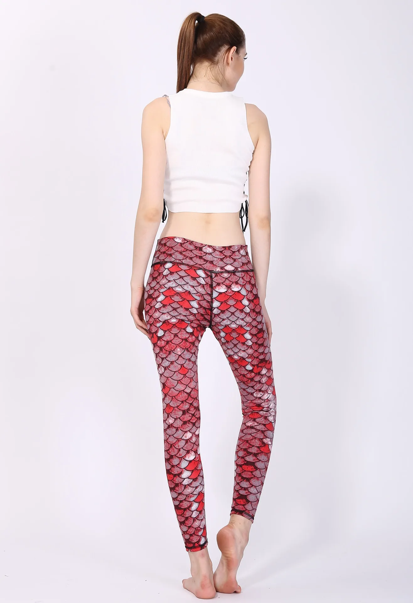 Nadanbao Neuankömmlinge hohe Taille Fischs chuppen gedruckt Sport Yoga Hosen Herbst Mode nahtlose Leggings Frauen Meerjungfrau Kleidung – Detail 13