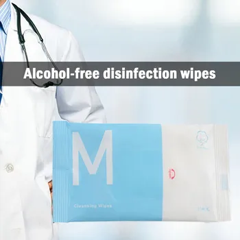 

10 Wipes/Pack Antibacterial Wet Wipes Tissue Clean Hand Health Care Non-alcoholic No stimulation Household Cleaning wipes k2