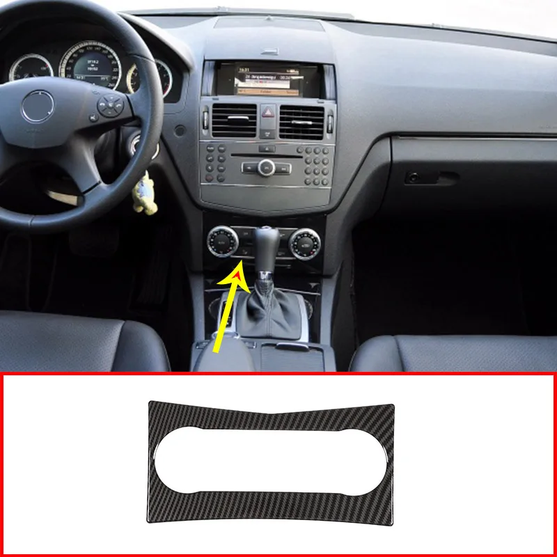 

Carbon Fiber Style ABS For Mercedes benz C Class W204 2008-2010Car Center Console Air Conditioning Vent Frame Trim Accessories