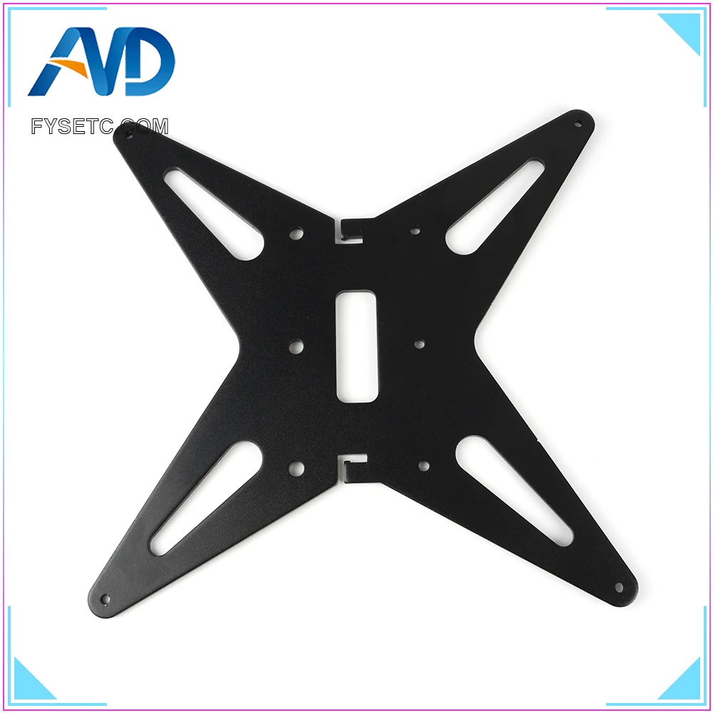 Black Upgrade CR-10 CR-10S Hotbed Support Y Carriage Anodized Aluminum Plate 4mm Thickness For 300X300X400 Creality CR10 BLV