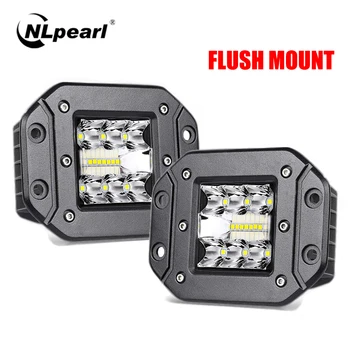 

Nlpearl 5" 39W Flush Mount LED Work Light Bar OffRoad 12V 24V Spot Flood LED Light Bar for Car Boat SUV Truck Jeep ATV Headlight